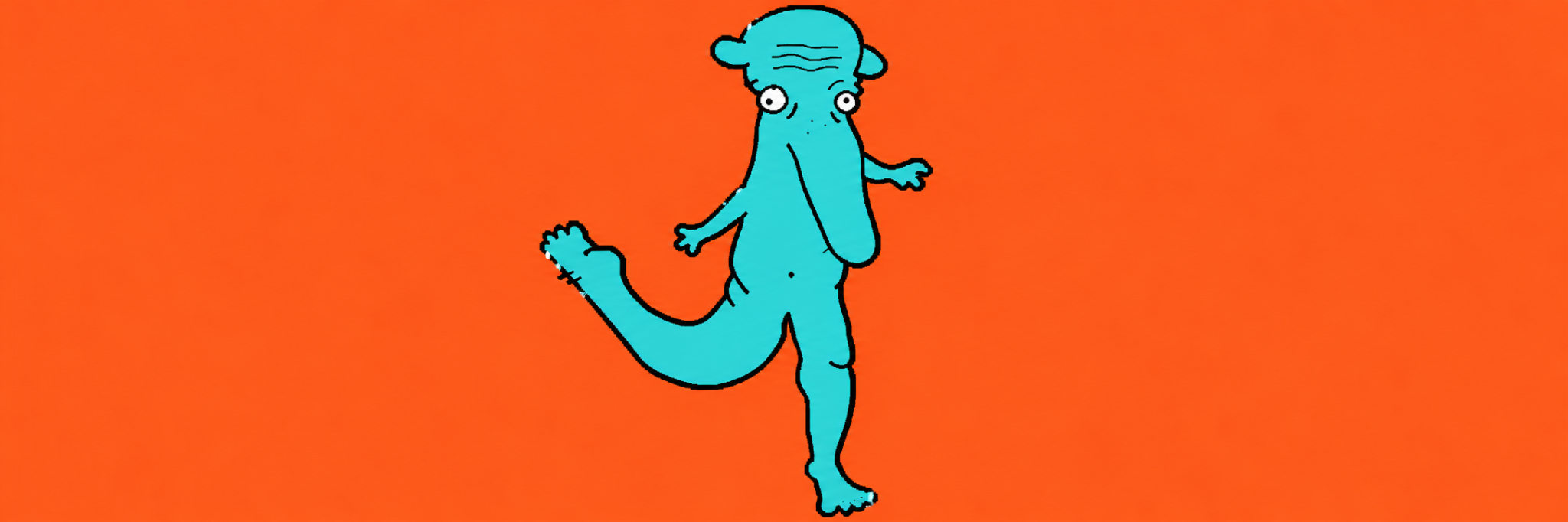 Wide original orange banner with the turquoise Spirit of Tank